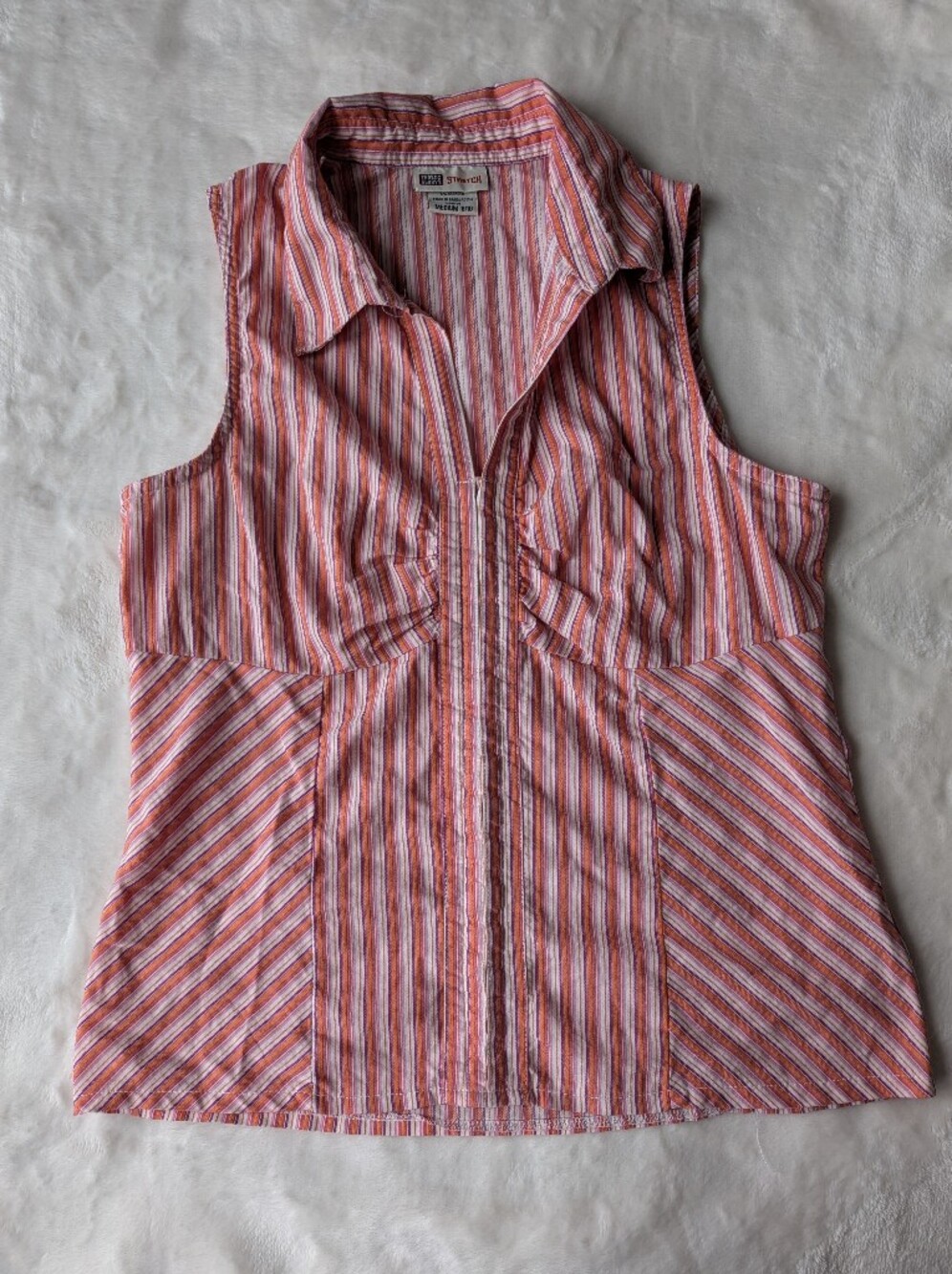 vintage faded glory button up fitted top